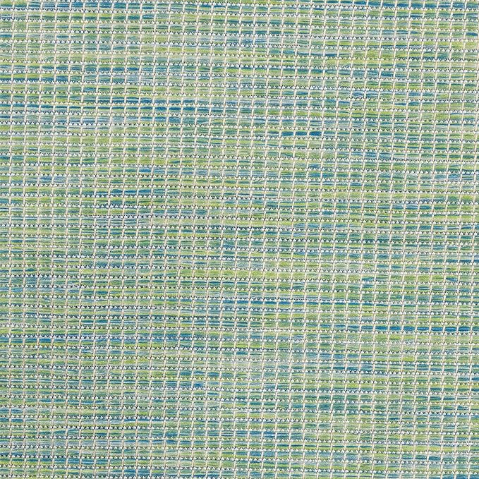 Nourison Home Positano Blue Green 2' x 6' Area Rug Easy Clean, Non Shedding, Bed Room, Living Room, Dining Room, Kitchen (6' Runner)