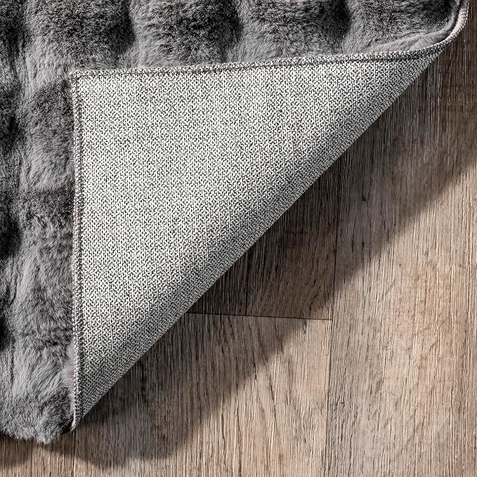 nuLOOM Jeni Checkered 3x5 Machine Washable Accent Rug for Living Room Bedroom Dining Room Entryway Kitchen, Dark Grey